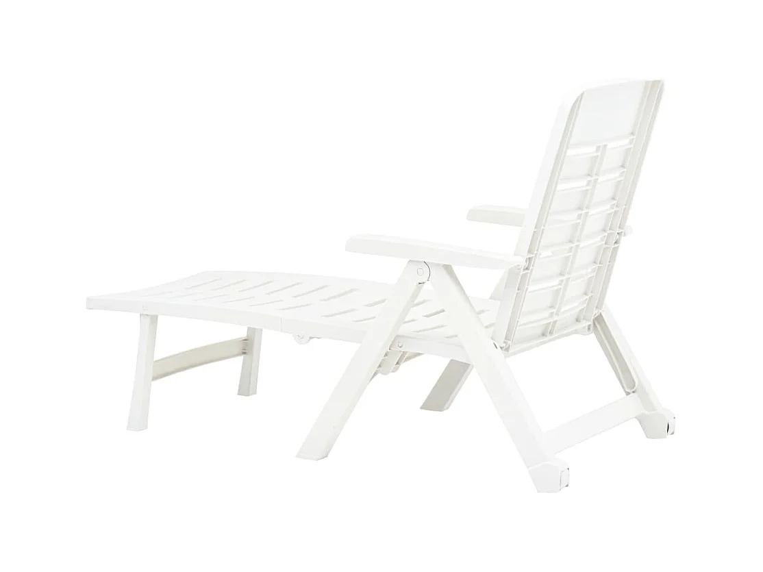 Ligbed inklapbaar kunststof wit