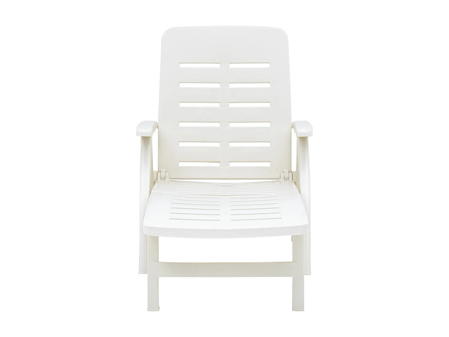 Chaise longue pliable Plastique Blanc