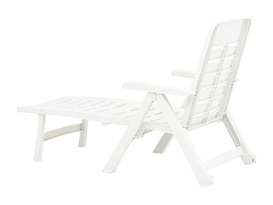 Chaise longue pliable Plastique Blanc
