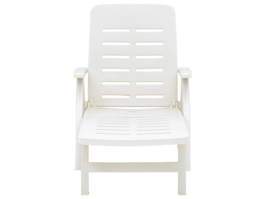 Chaise longue pliable Plastique Blanc