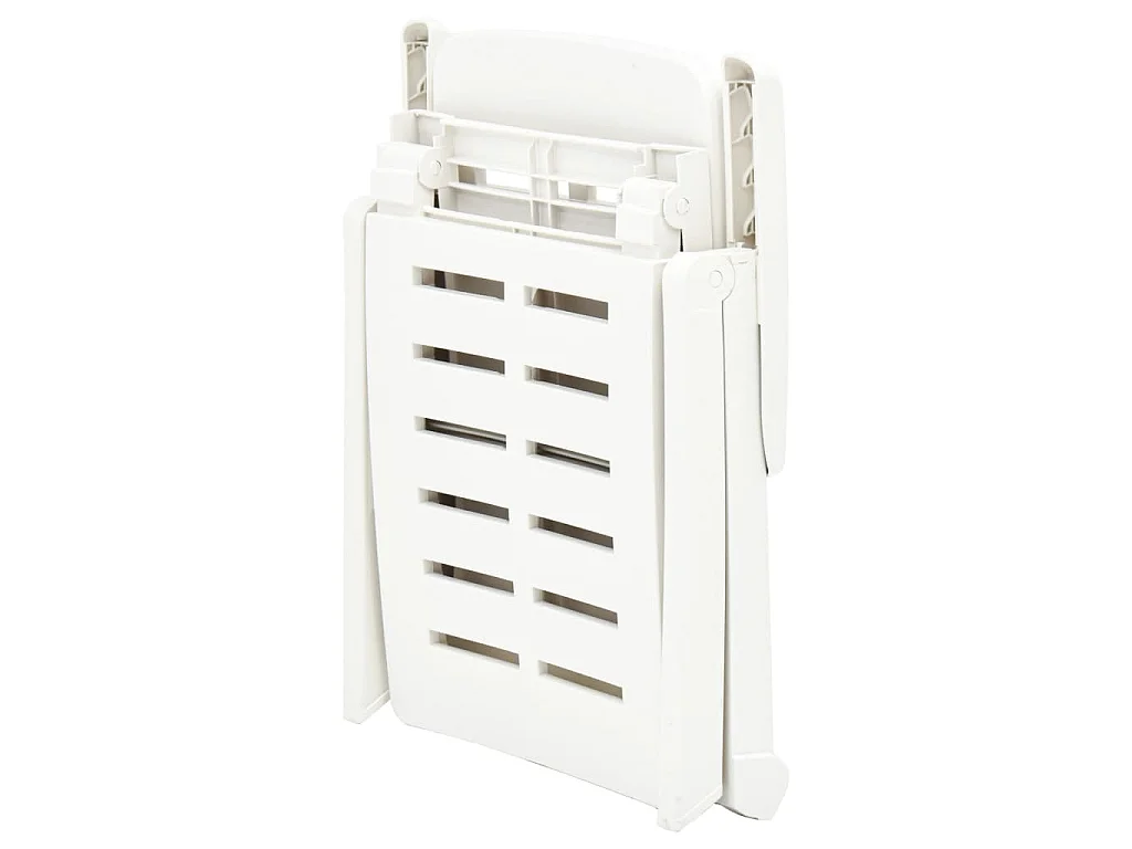 Chaise longue pliable Plastique Blanc