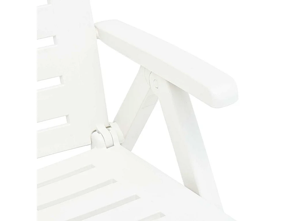Chaise longue pliable Plastique Blanc