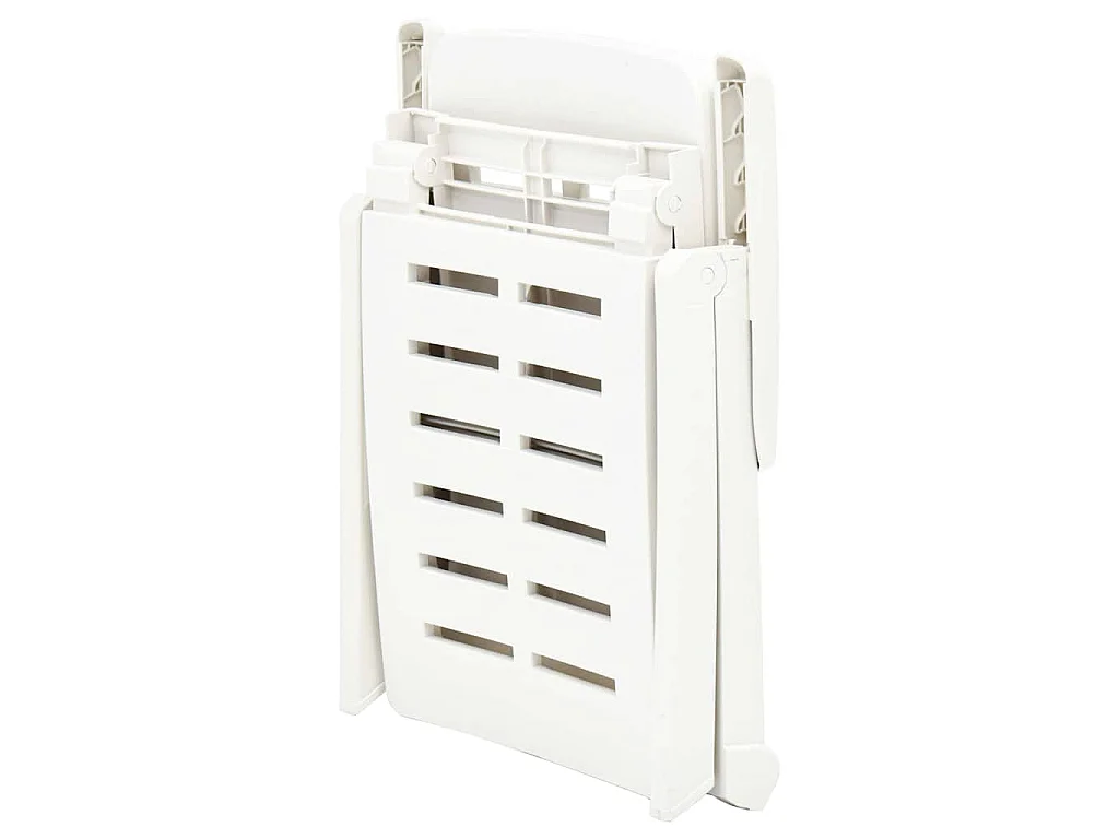 Chaise longue pliable Plastique Blanc