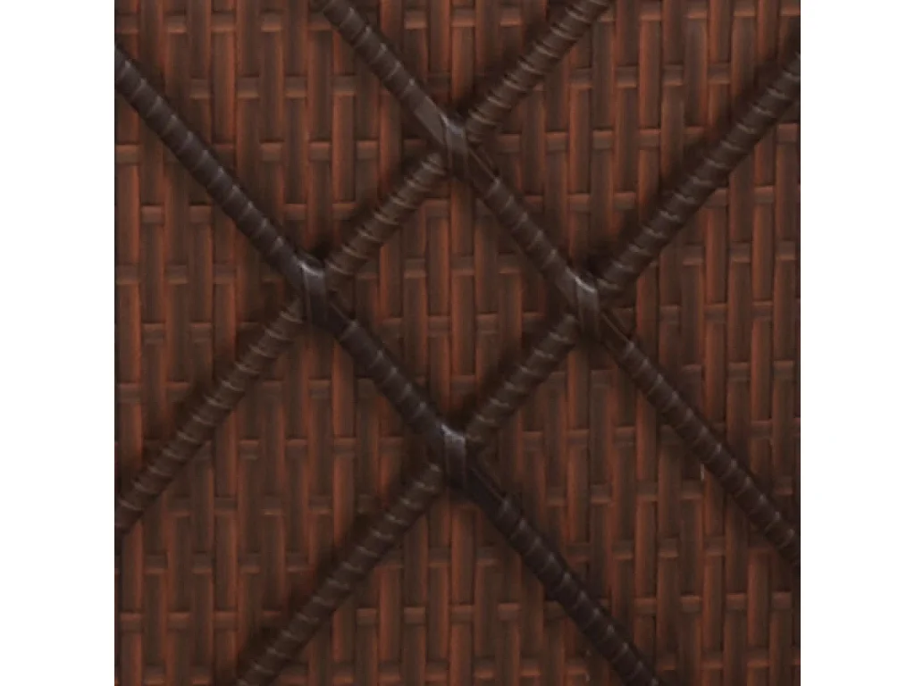 Transat convertible avec coussins Résine tressée Marron