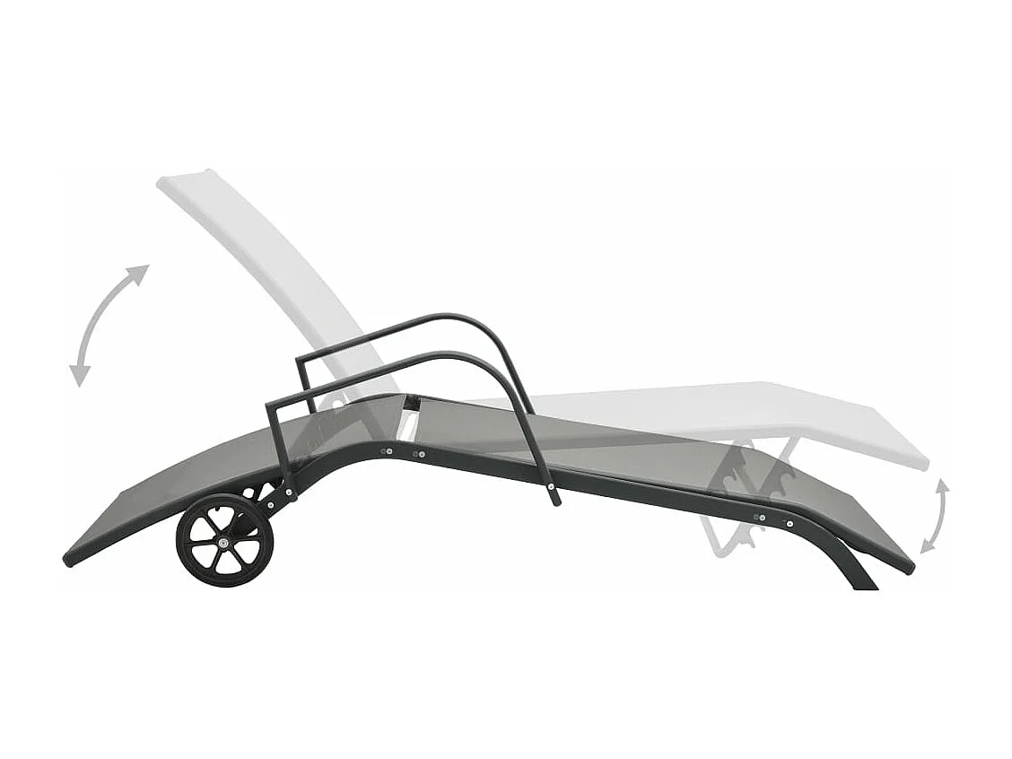 Chaise longue Acier et textilène