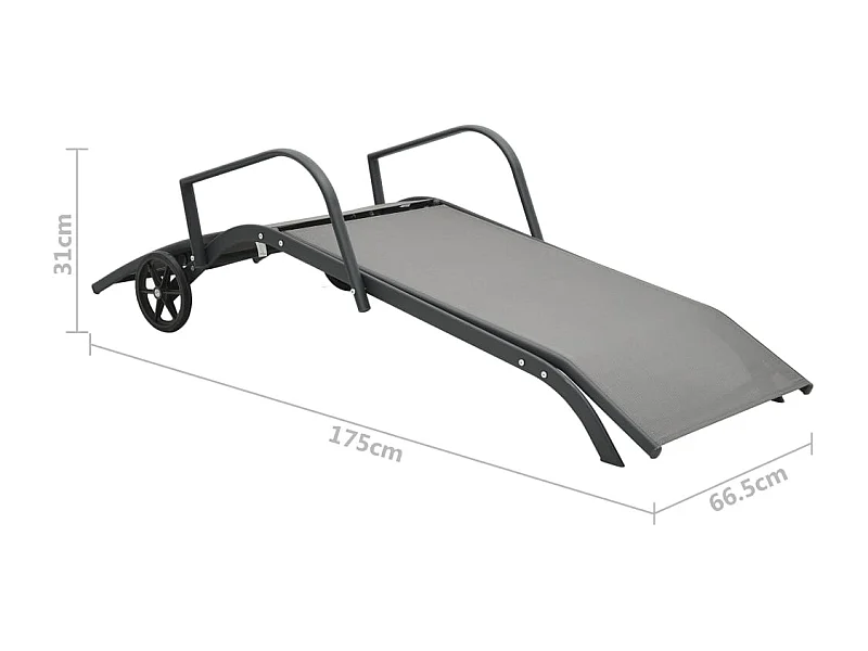 Sonnenliege Stahl und Textilene