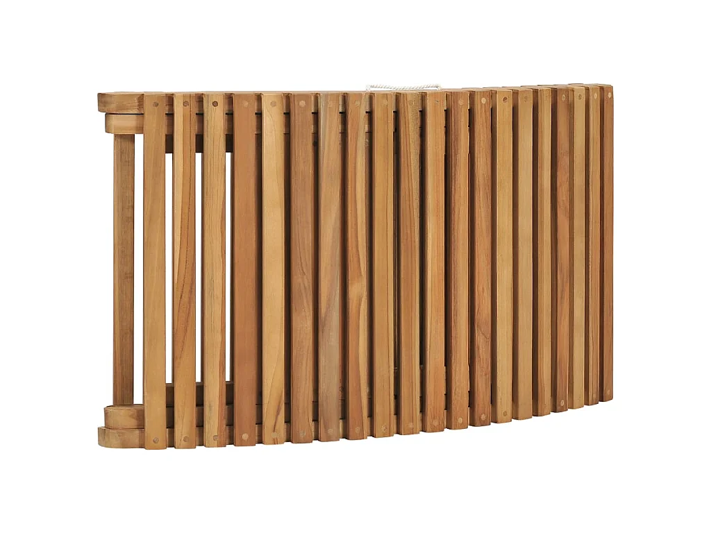 Chaise longue pliable avec table Bois de teck solide