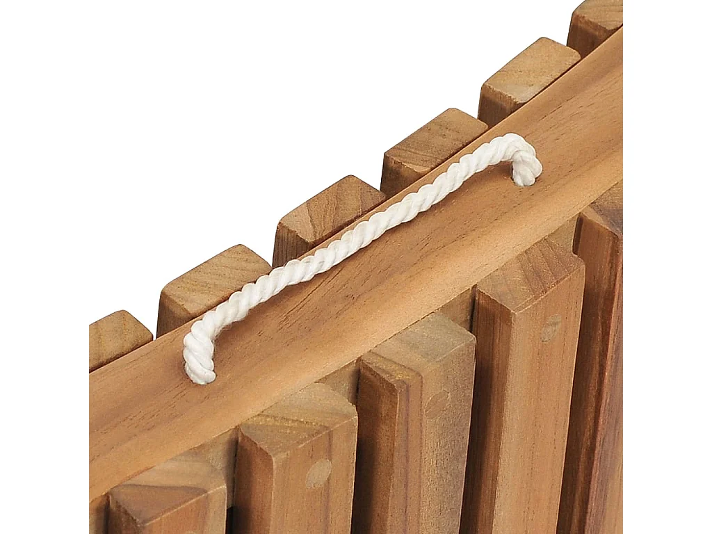 Chaise longue pliable avec table Bois de teck solide