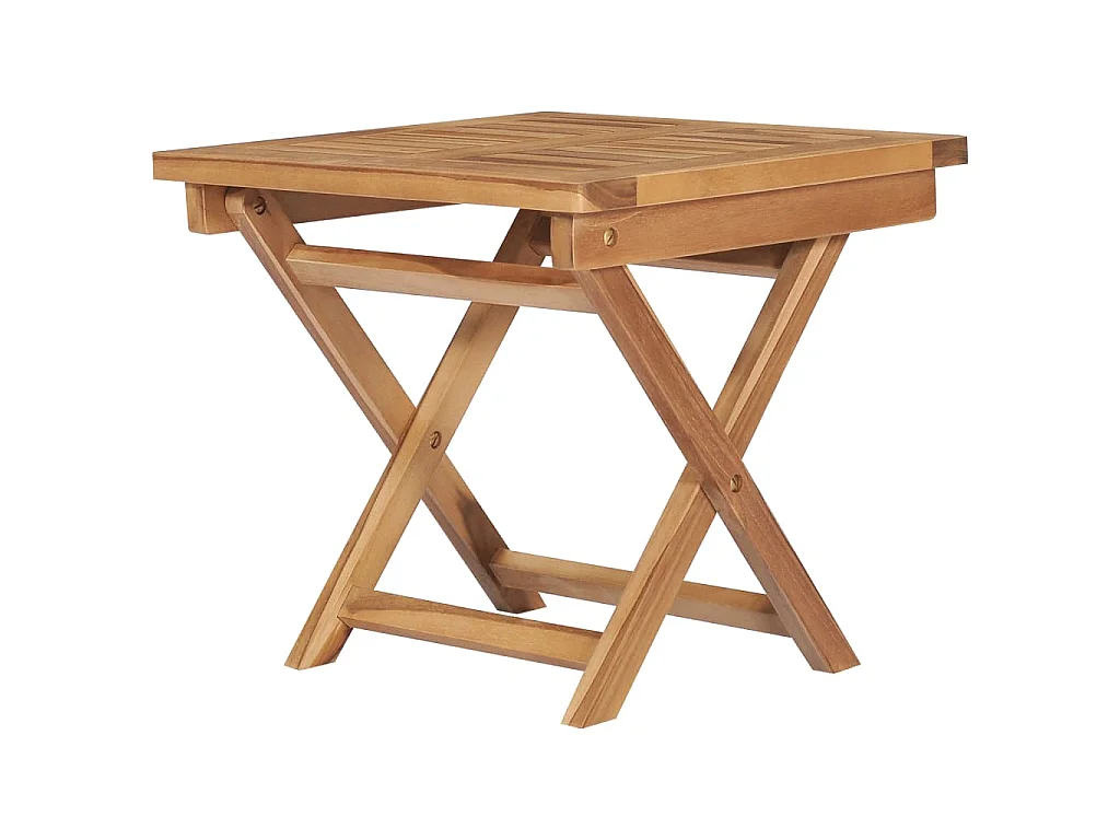 Chaise longue pliable avec table Bois de teck solide