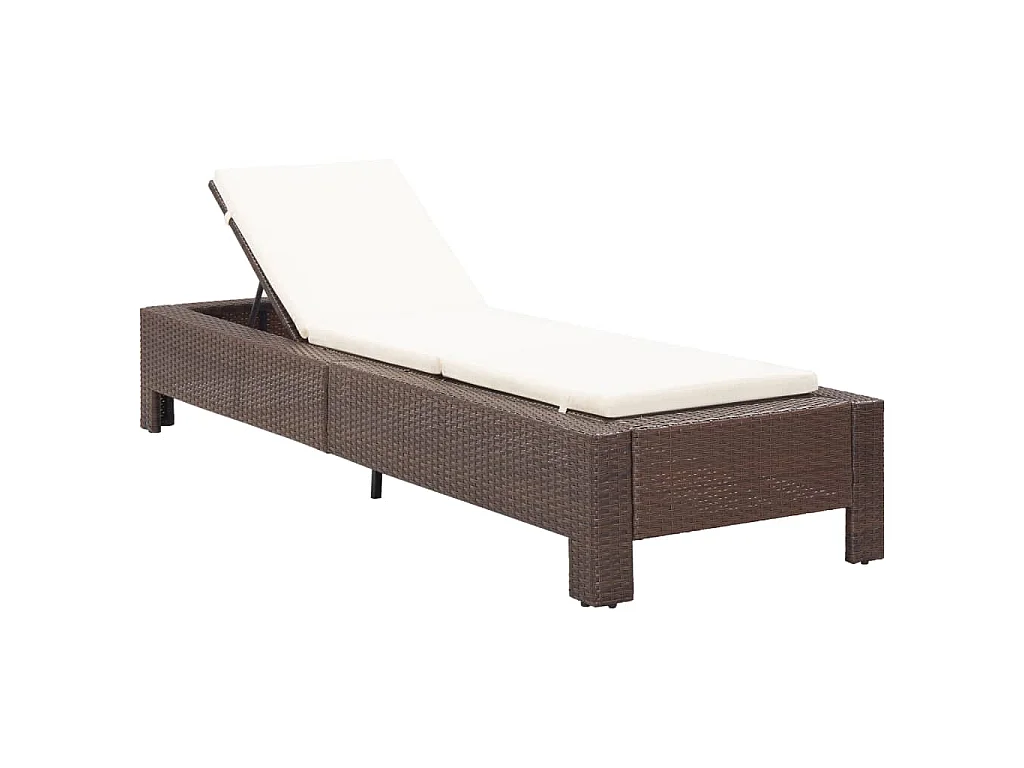 Transat avec coussin Marron Résine tressée