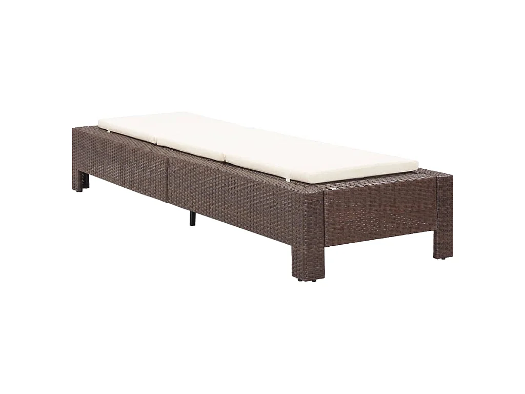 Transat avec coussin Marron Résine tressée