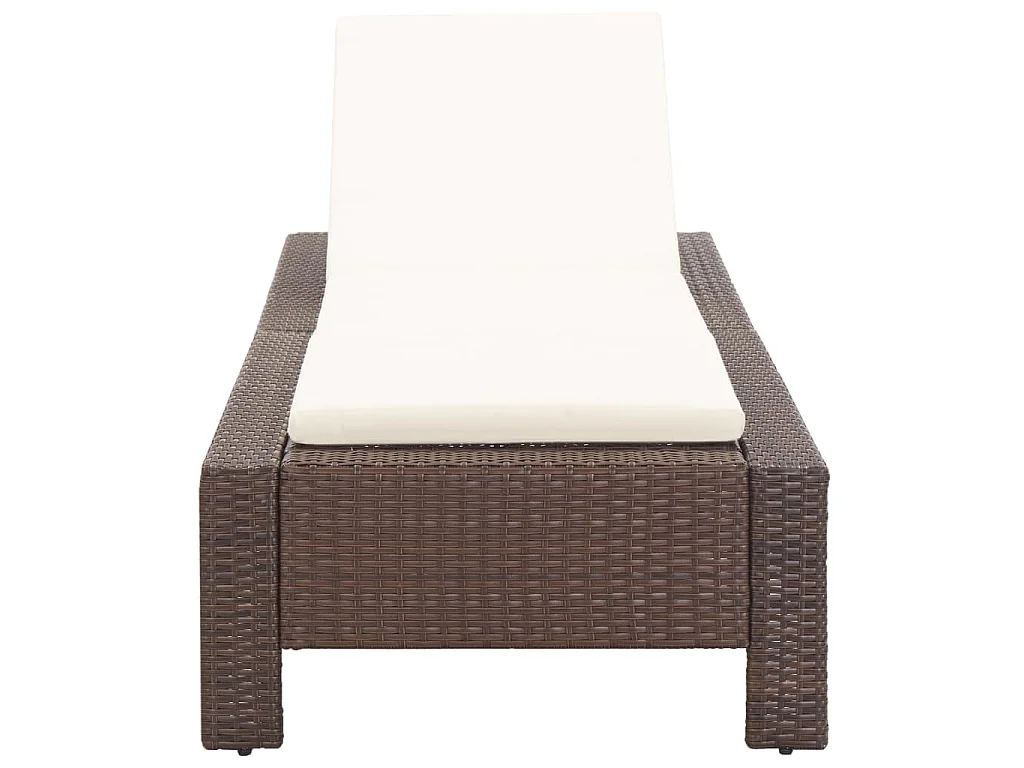 Transat avec coussin Marron Résine tressée