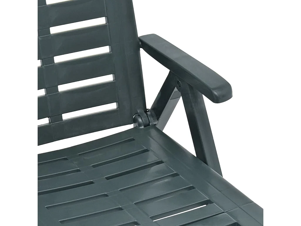 Chaise longue pliable Plastique Vert