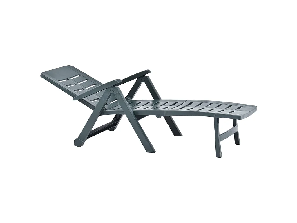 Chaise longue pliable Plastique Vert