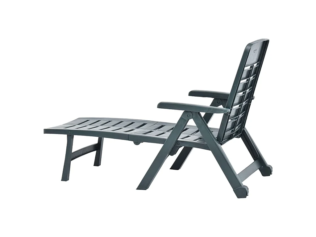 Chaise longue pliable Plastique Vert