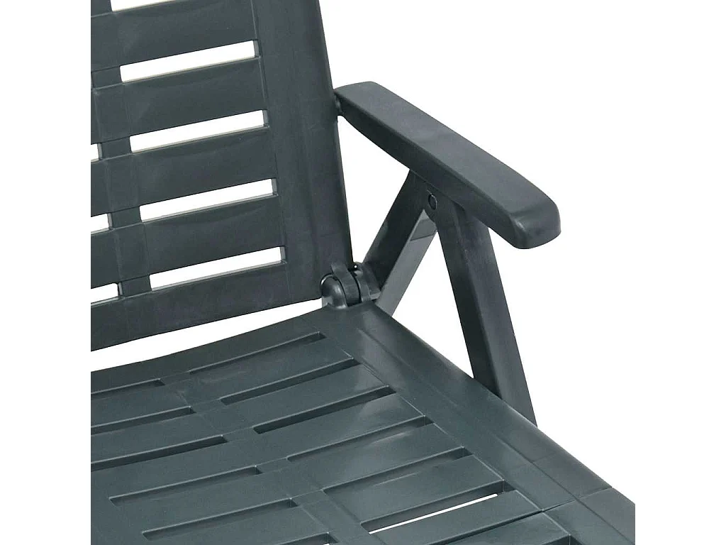 Chaise longue pliable Plastique Vert