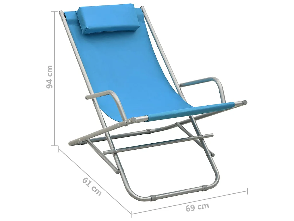 Sedie a Dondolo 2 pz in Acciaio Blu