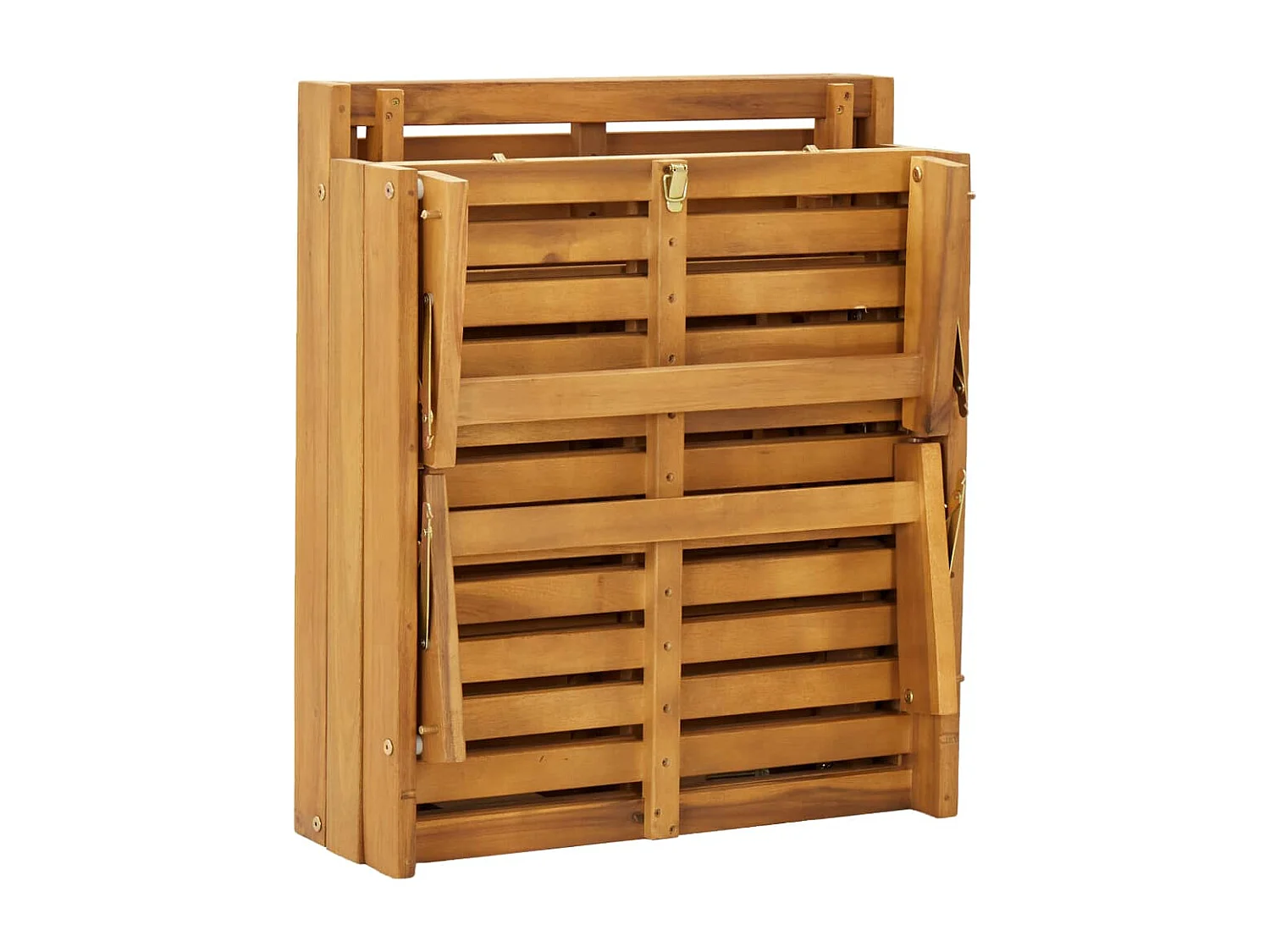 Chaise longue pliante avec coussin Bois d'acacia solide