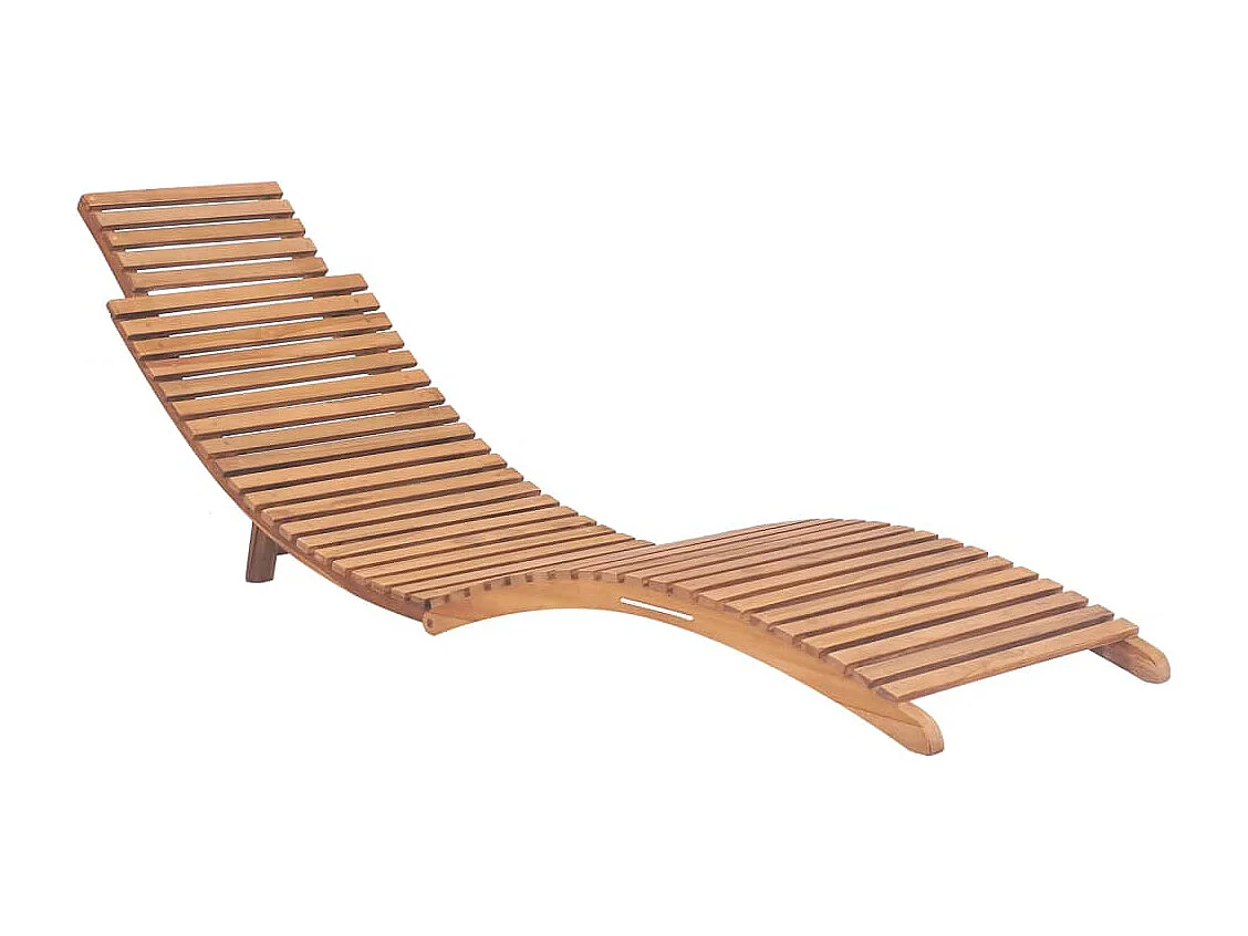 Chaises longues lot de 2 avec coussins Bois massif de teck