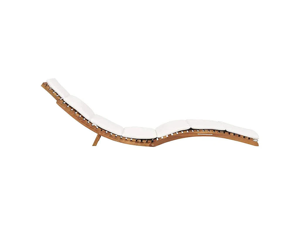 Chaises longues lot de 2 avec coussins Bois massif de teck