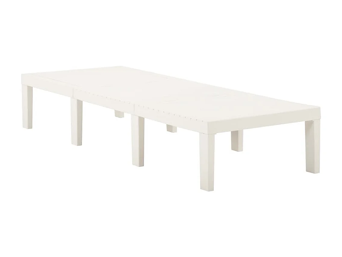 Chaise longue plastique blanc
