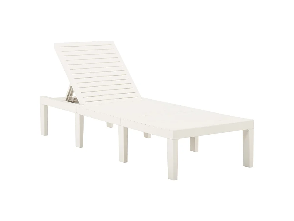 Chaise longue plastique blanc