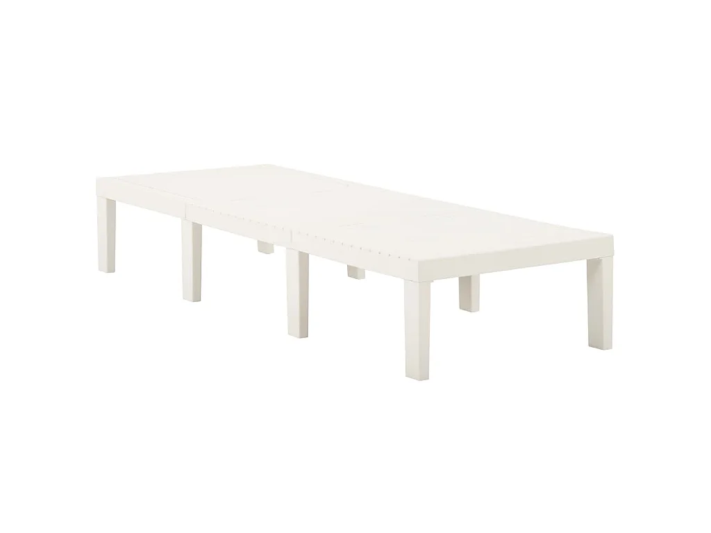 Chaise longue plastique blanc