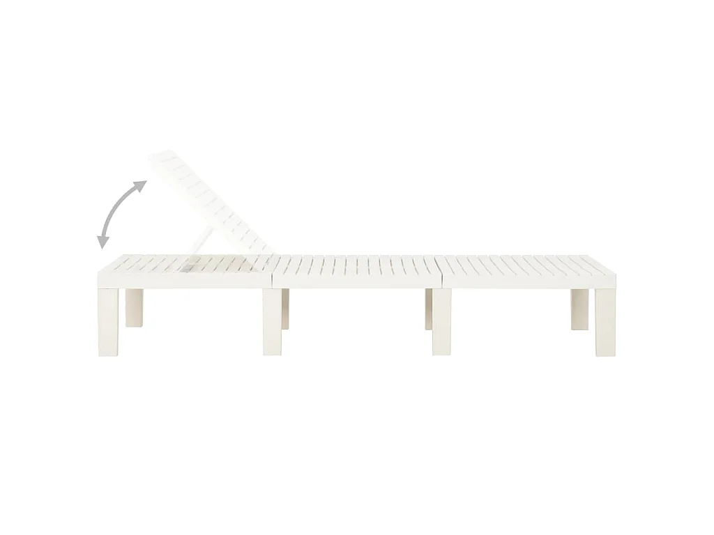 Chaise longue plastique blanc