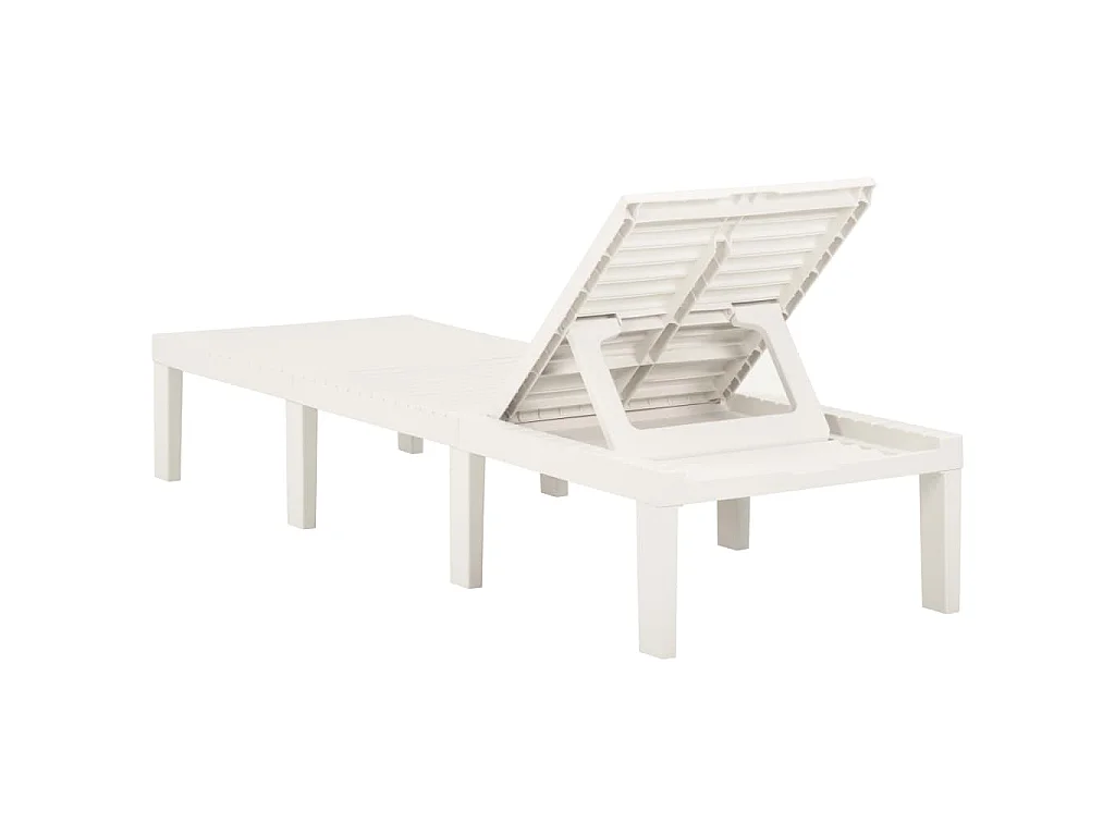 Chaise longue plastique blanc