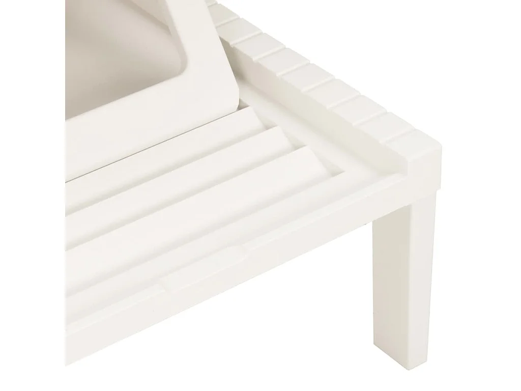 Chaise longue plastique blanc