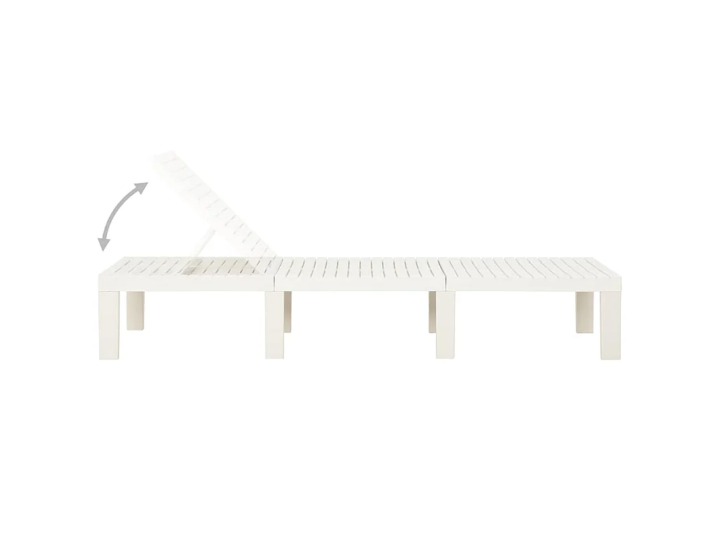 Chaise longue plastique blanc