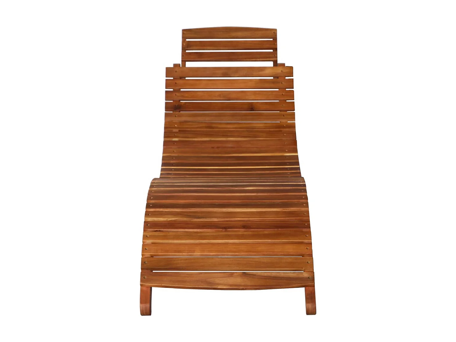 Chaise longue avec table à thé 3 pcs Bois d'acacia massif