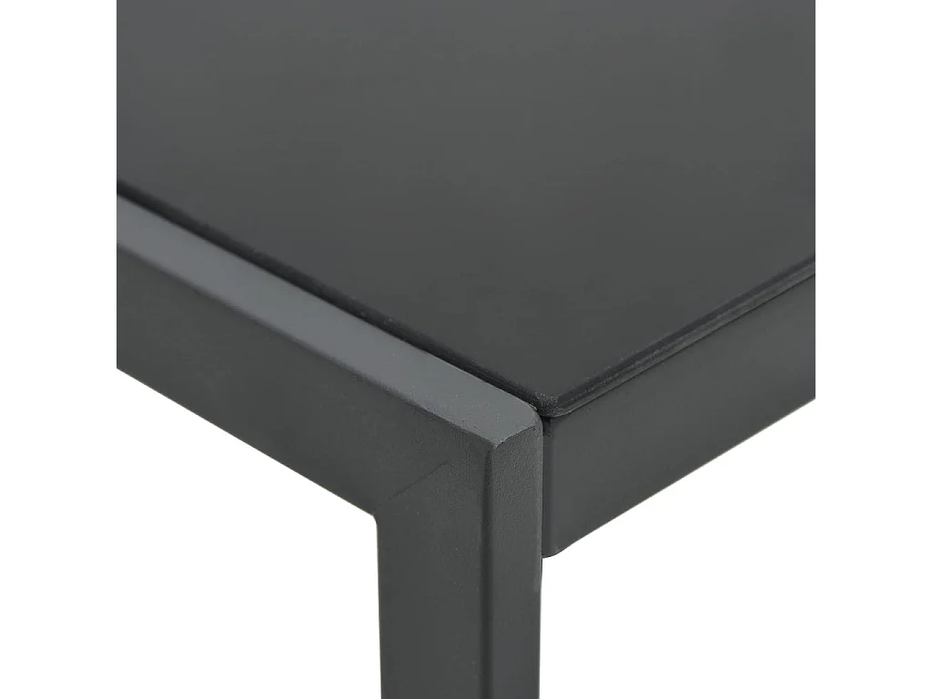 Chaises longues lot de 2 avec table Textilène et acier