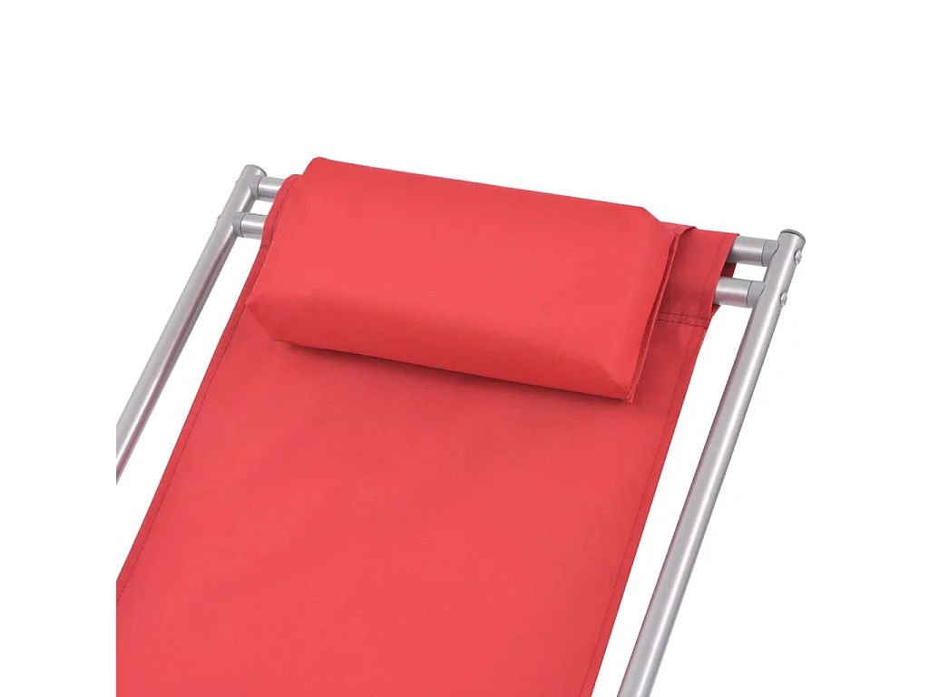 Liegestühle 2 Stk. Stahl Rot