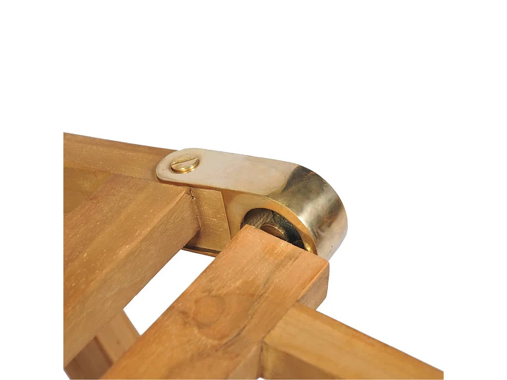 Chaise de terrasse avec repose-pied Bois de teck solide