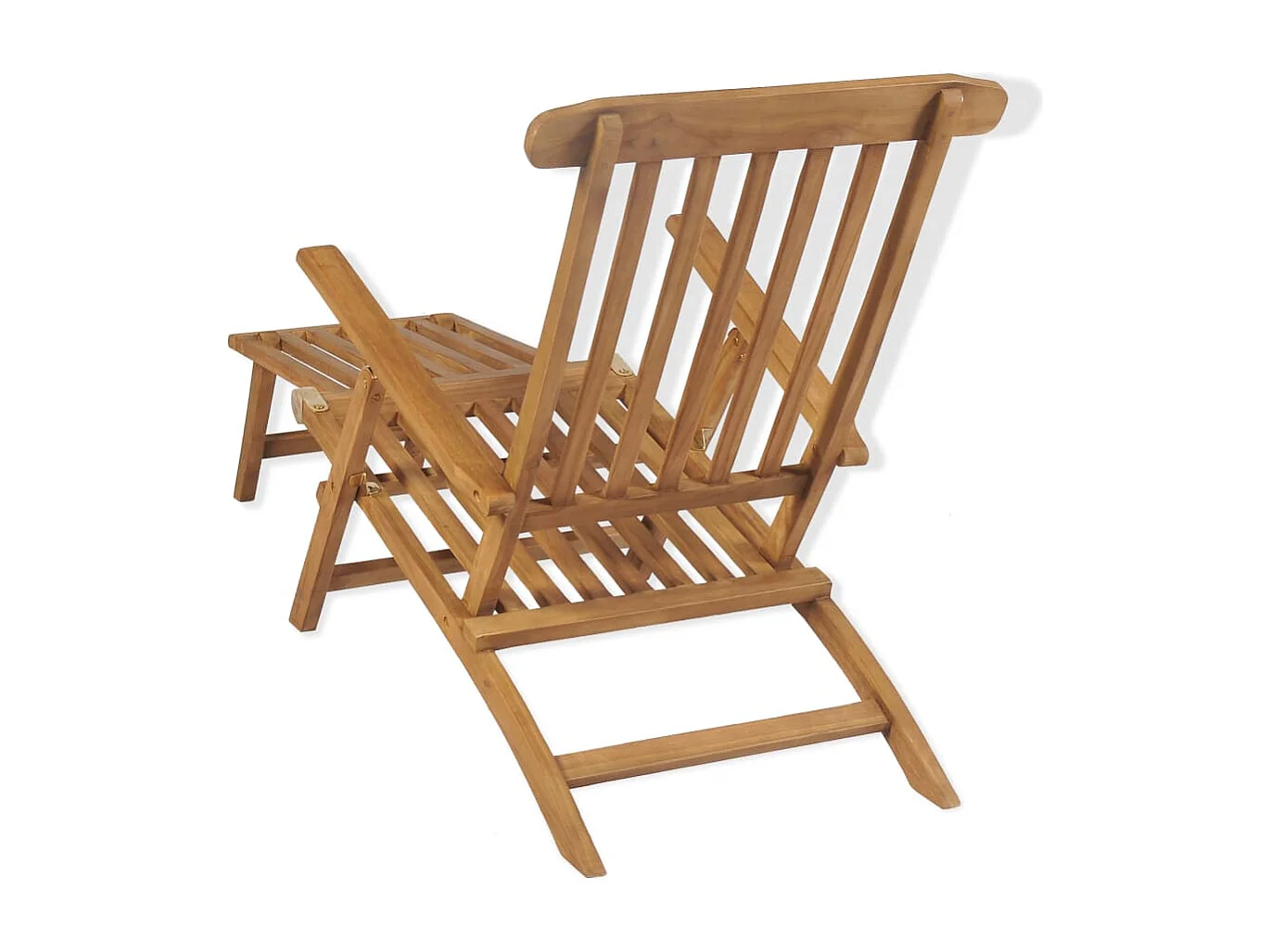 Liegestuhl mit Fußteil Teak