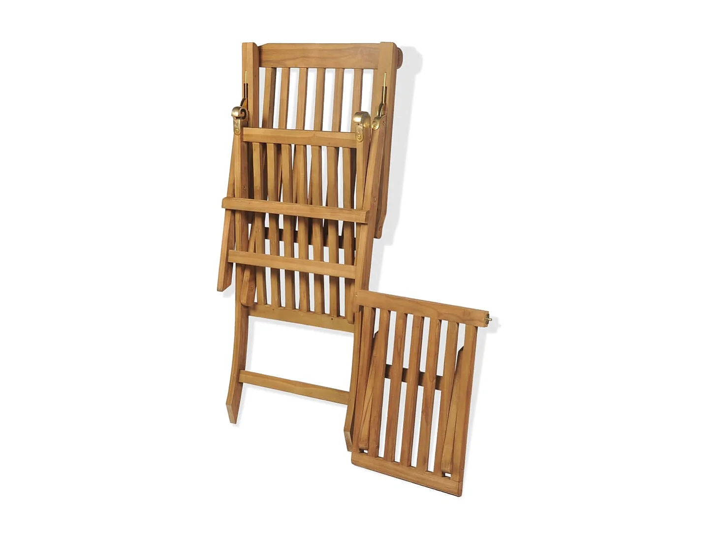 Liegestuhl mit Fußteil Teak