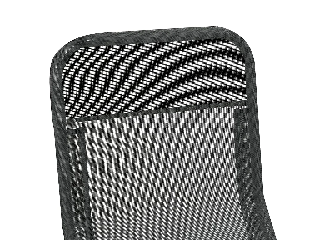 Chaises longues pliables lot de 2 Textilène Anthracite