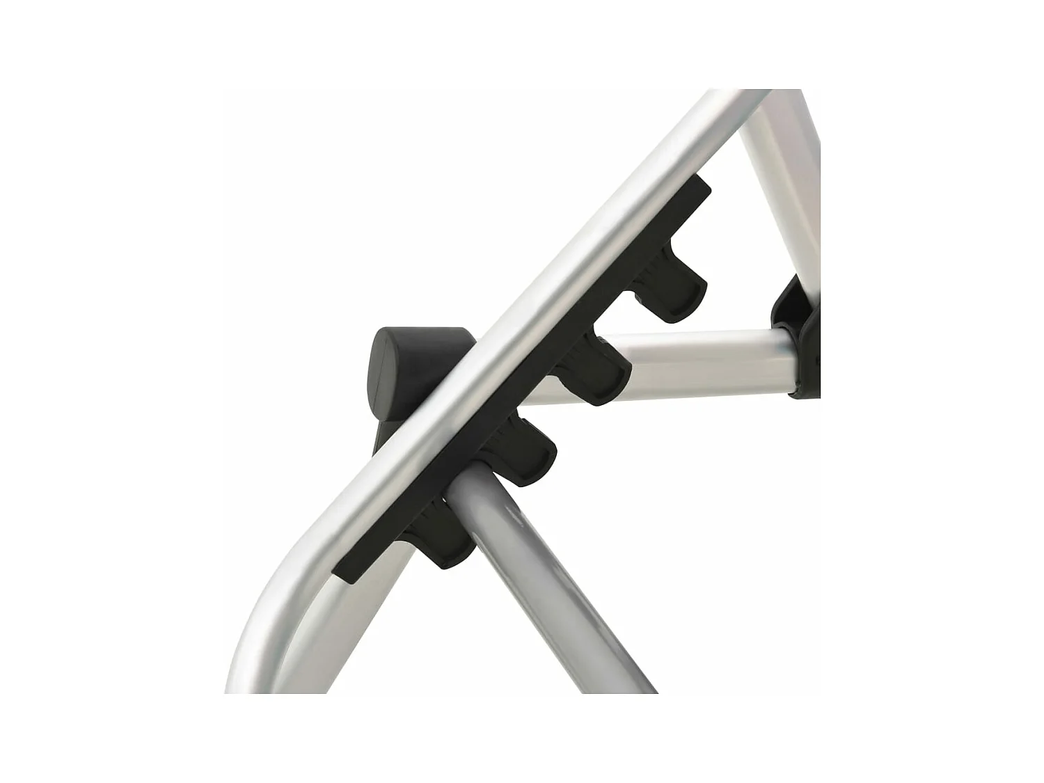 Ligbed extra hoog inklapbaar senior aluminium blauw