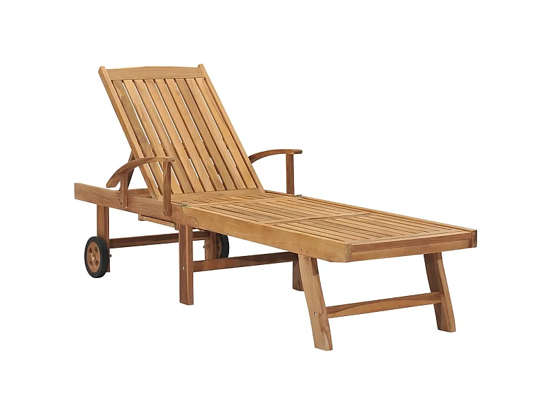 Sonnenliege Massivholz Teak