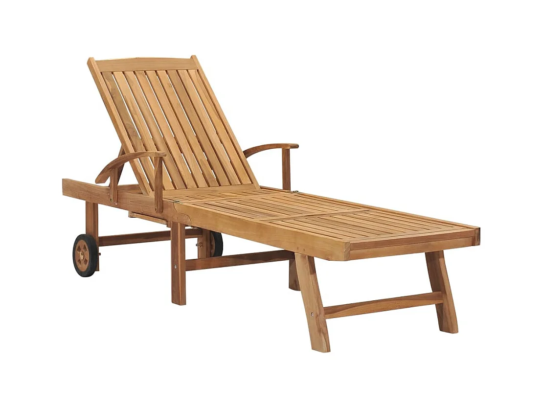 Chaise longue Bois de teck solide