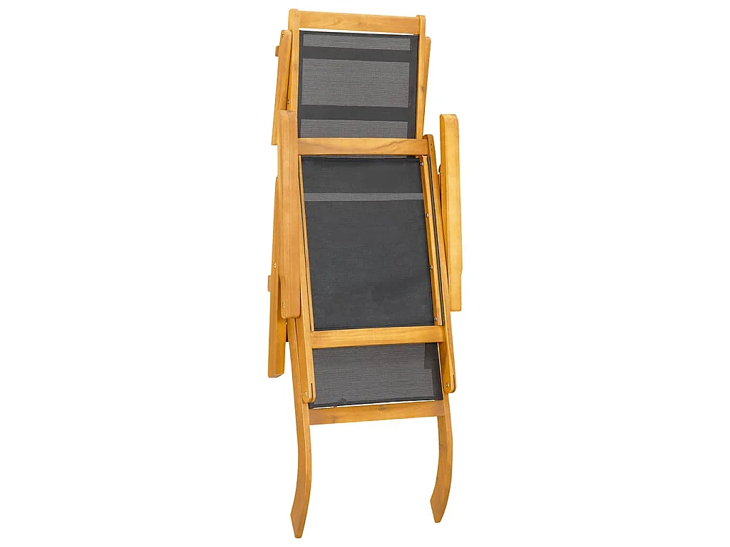 Cadeiras de terraço 2 pcs madeira de acácia maciça e textilene