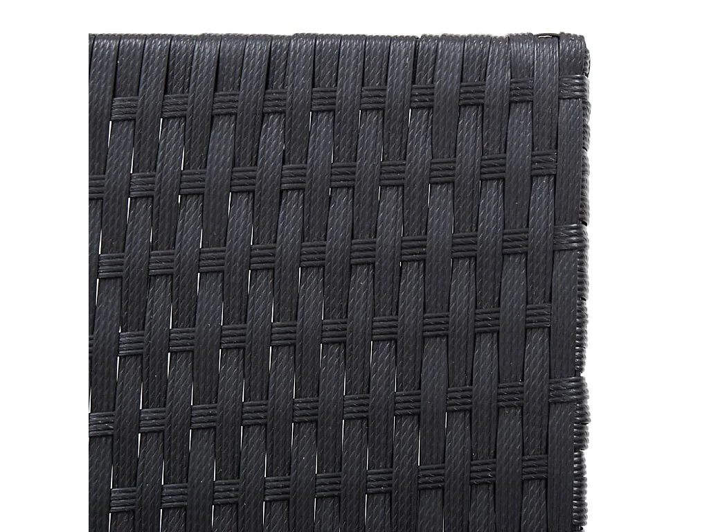 Ligbed met kussen poly rattan en massief acaciahout