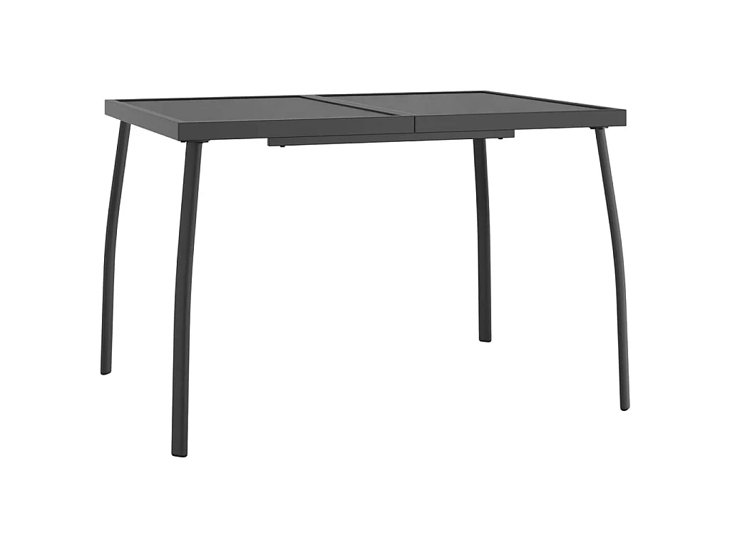 Mesa de jardín malla de acero gris antracita 110x80x72 cm