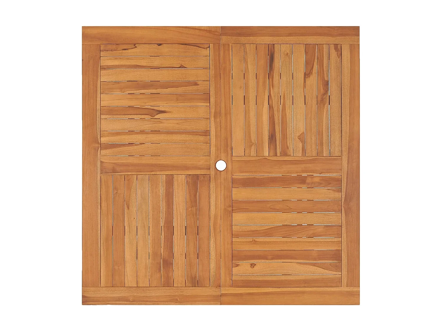 Garten-Esstisch 110x110x75 cm Massivholz Teak