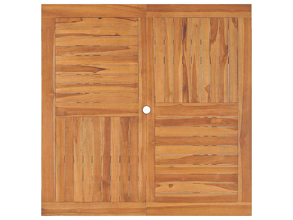 Tuintafel 110x110x75 cm massief teakhout