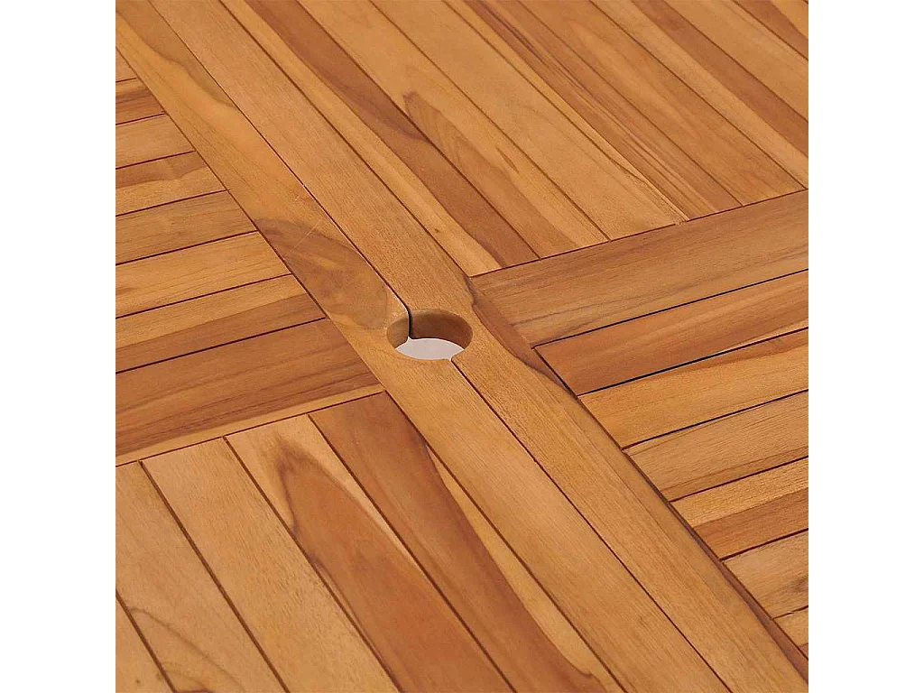 Tuintafel 110x110x75 cm massief teakhout