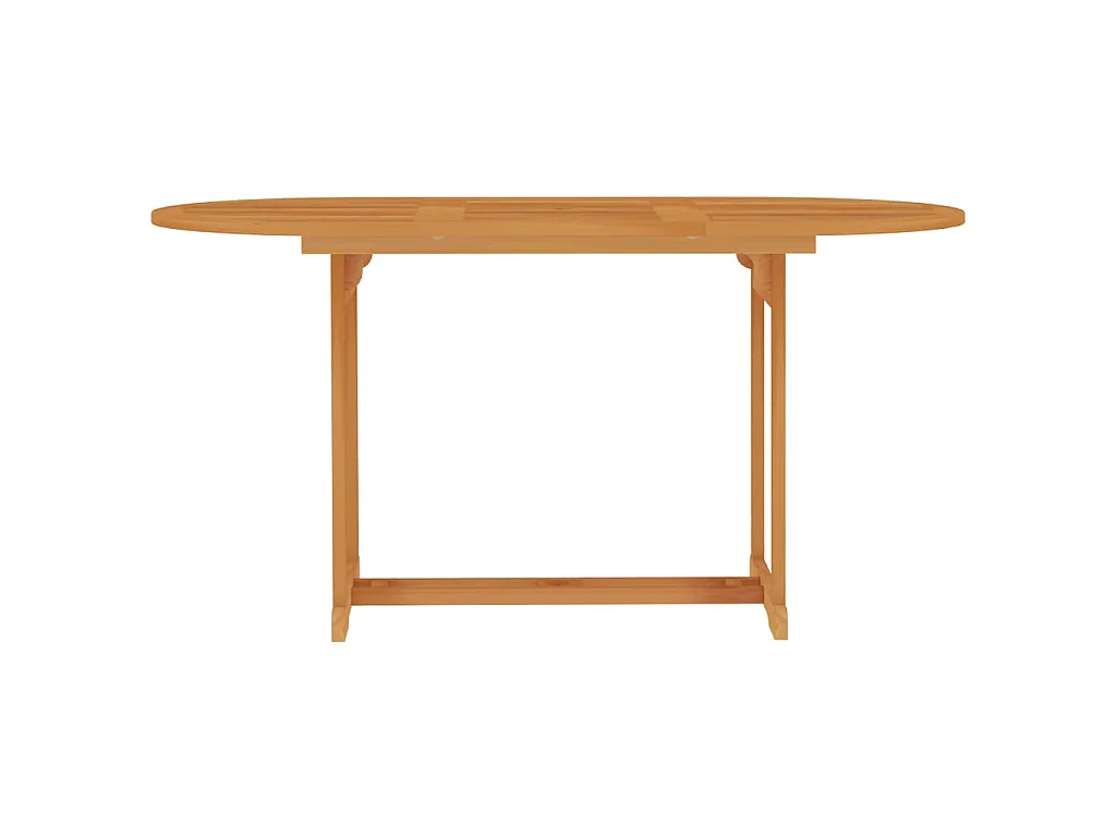 Mesa de jardín de madera maciza de teca 150x90x75 cm