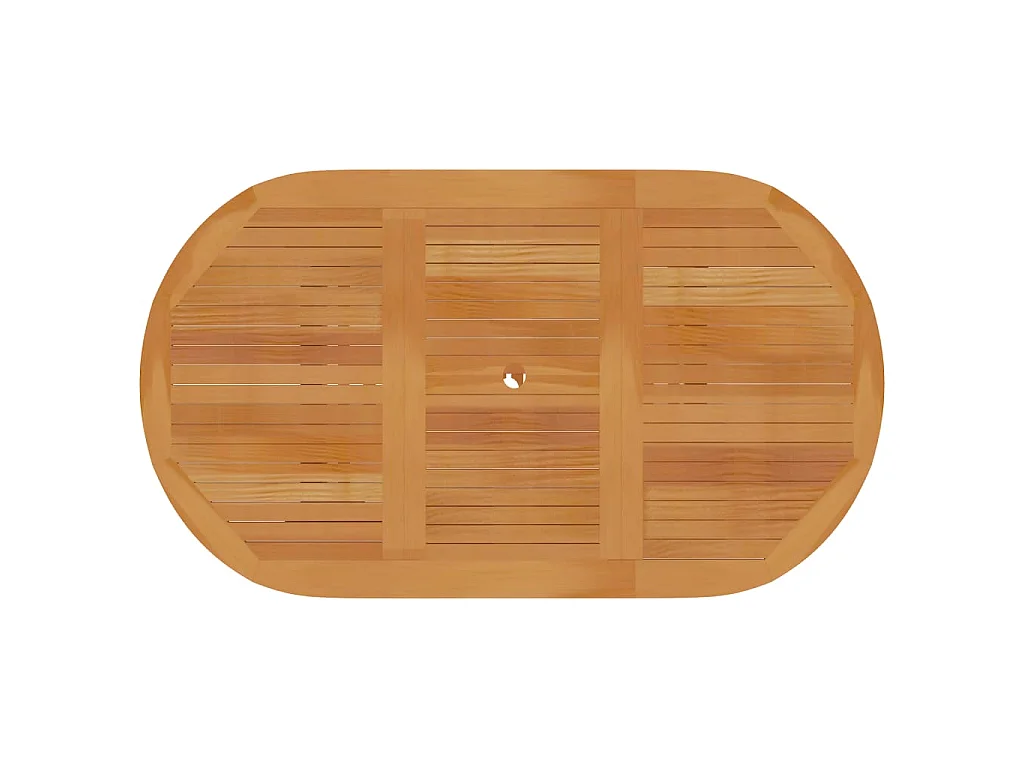 Mesa de jardín de madera maciza de teca 150x90x75 cm