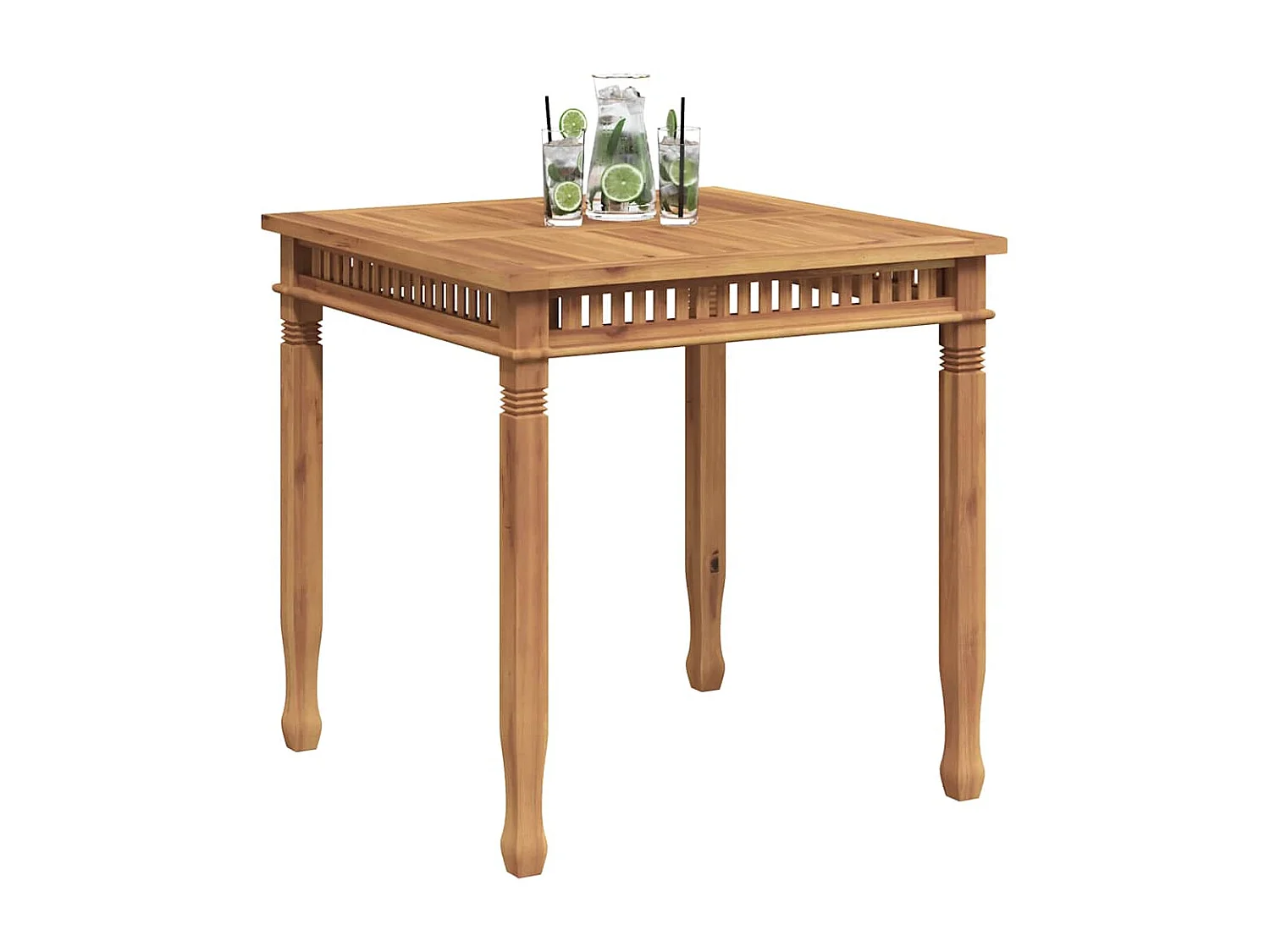 Garten-Esstisch 80x80x80 cm Massivholz Teak